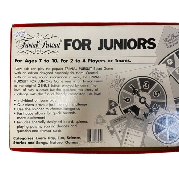 Vintage TRIVIAL PURSUIT for Juniors 1987 Horn Abbot Complete Game - Picture 10 of 13